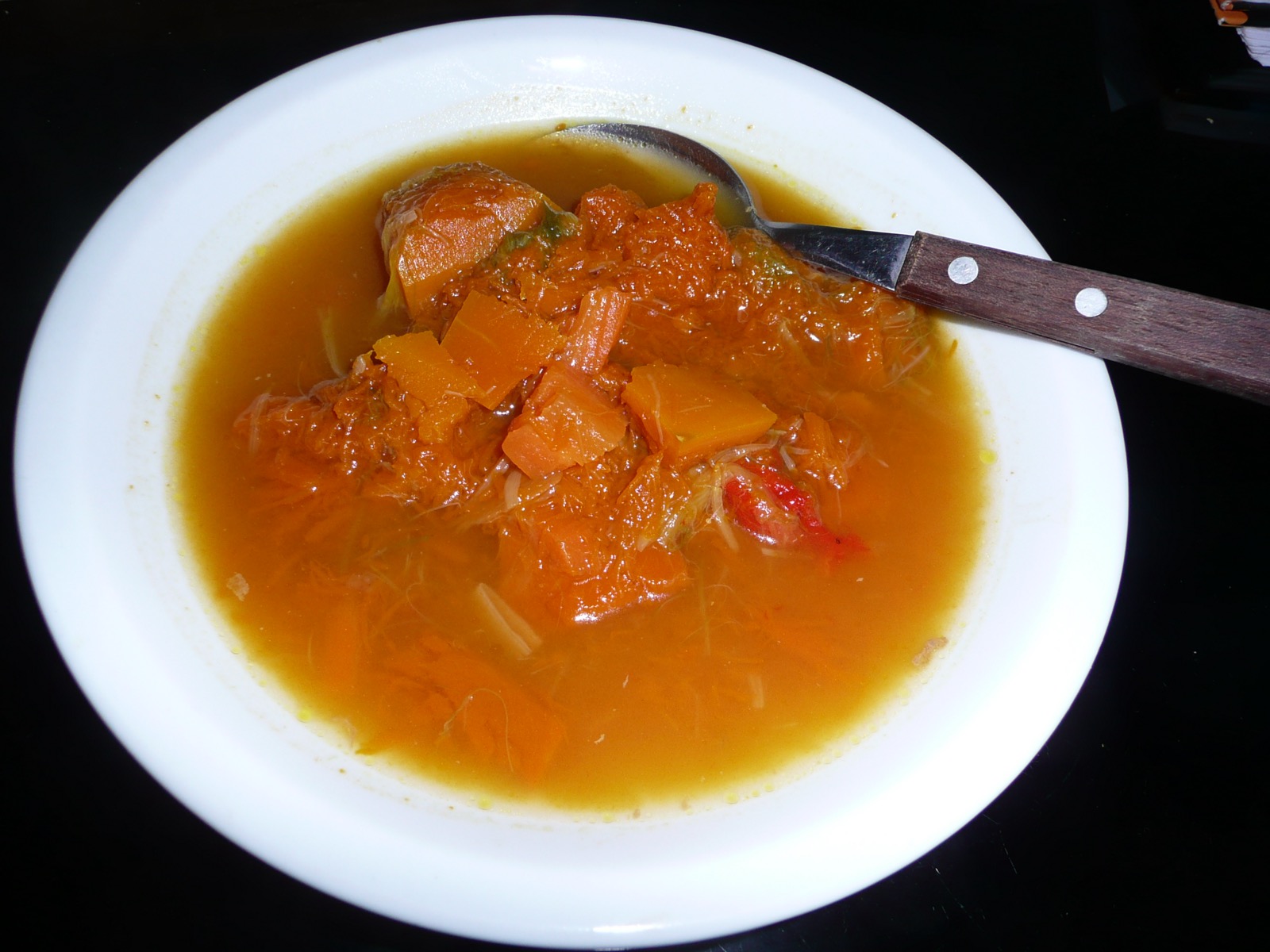 A bowl of butternut squash soup